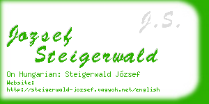 jozsef steigerwald business card