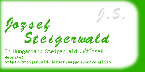 jozsef steigerwald business card
